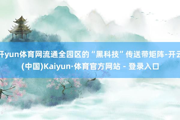 开yun体育网流通全园区的“黑科技”传送带矩阵-开云(中国)Kaiyun·体育官方网站 - 登录入口
