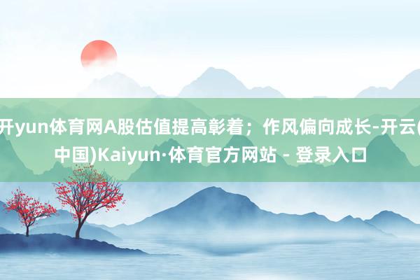 开yun体育网A股估值提高彰着；作风偏向成长-开云(中国)Kaiyun·体育官方网站 - 登录入口