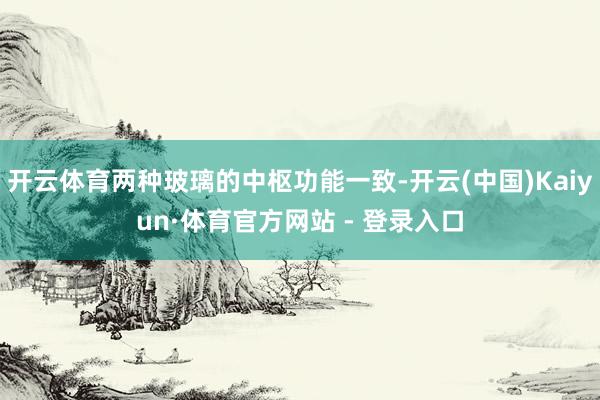 开云体育两种玻璃的中枢功能一致-开云(中国)Kaiyun·体育官方网站 - 登录入口